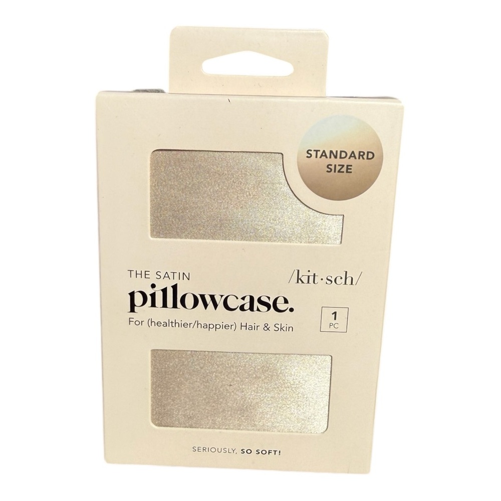 Satin Pillowcase Standard Size by /kit•sch/ ~ Color is Champagne